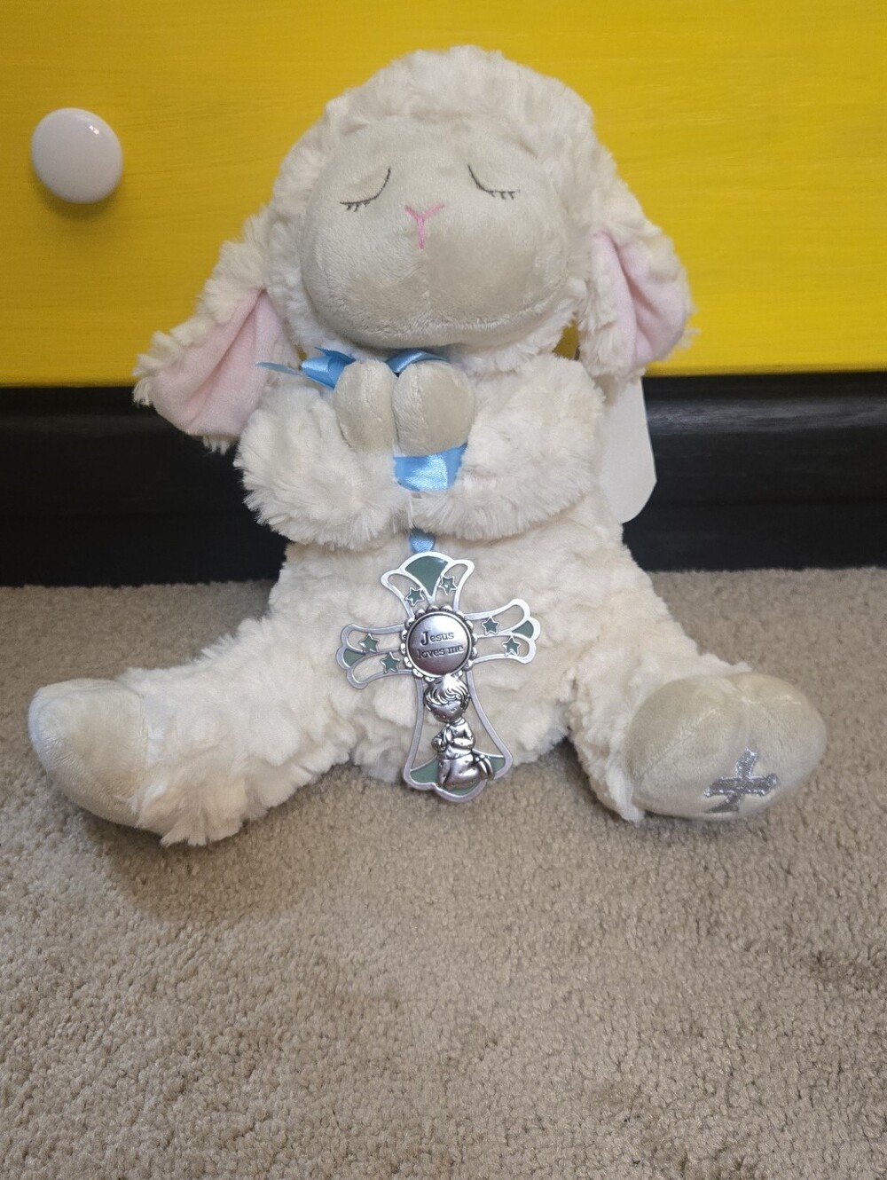 Ganz Serenity Lamb with Crib Cross God Bless This Child Girl Plush 2017